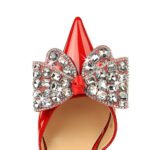 BIGTREE SHOES 8323-h21 Korean Style Fashion Banquet Hollow High Heel Shoes Low-Cut Pointed Toe Rhinestone Bow Strap Women's Sandals - Image 4