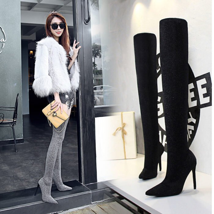 125-1Fashion high heel women's pointed sexy shoes-Bigtree shoes - Image 3