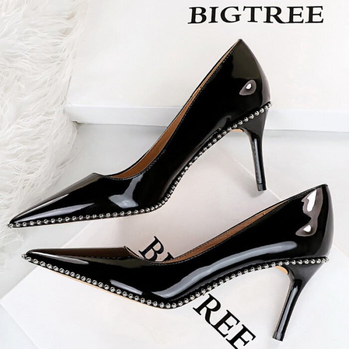 9611-A2Fashion high heel women's pointed sexy shoes-Bigtree shoes - Image 2