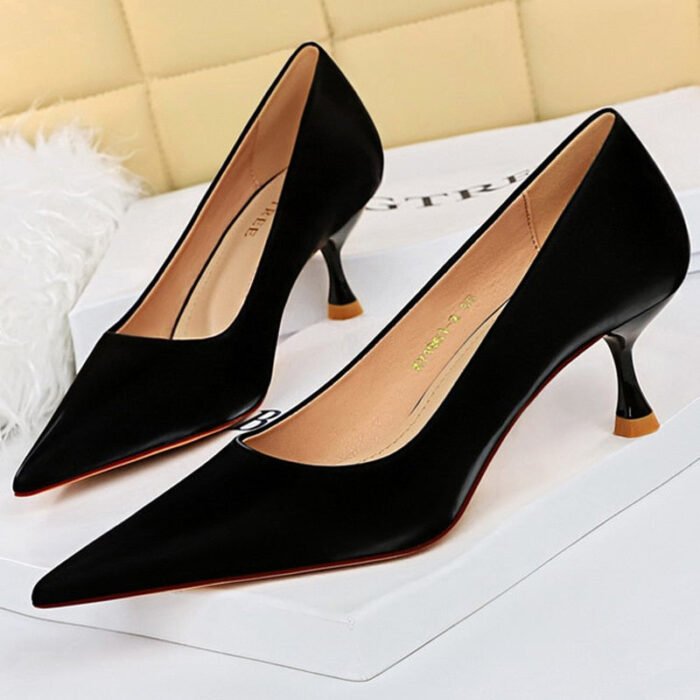 1961-2Fashion high heel women's pointed sexy shoes-Bigtree shoes - Image 1