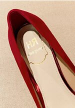 Runnig heels C888-17 Red Wedding Shoes Pointed Toe Bridal Shoes Versatile Wedding Dress Women's Butterfly High Heels - Image 7