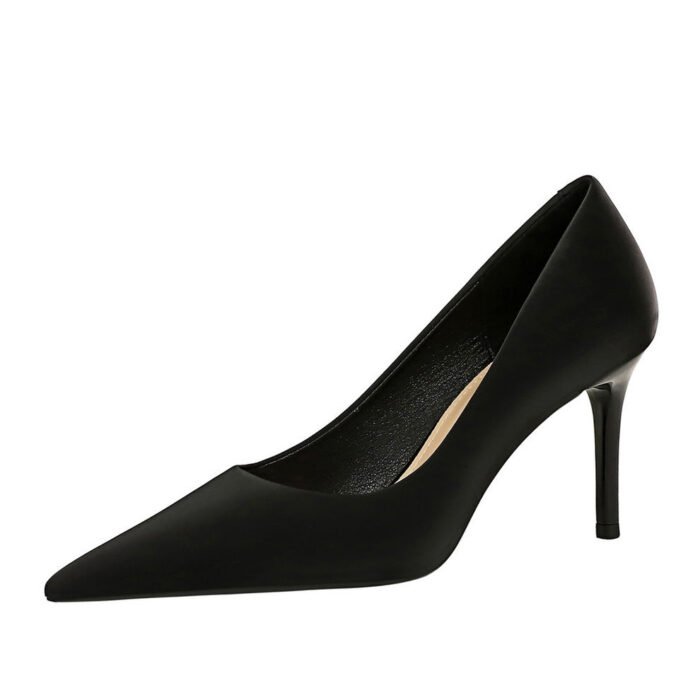 BIGTREE SHOES 3265-a1 European and American Style Fashion Simple Stiletto Heel Shallow Mouth Pointed Toe All-Matching Commuter High Heels Women's Thin Shoes - Image 5