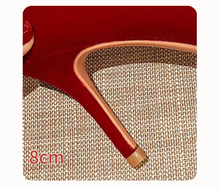 Runnig heels Runnig heels 878-13 Bridal Shoes Wedding Dress Red High Heels New Single Layer Shoes - Image 7