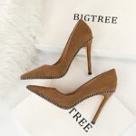 1829-5Simple and fashionable European and American pointed women's shoes-Bigtree shoes - Image 3