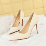 1198-1 Retro Europe and America Fashion Thinner Banquet High Heels Women's Shoes Stiletto Heel Low-Cut Pointed-Toe Shoes - Image 3