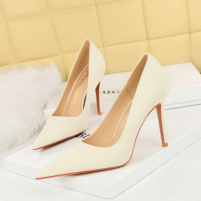 1198-1 Retro Europe and America Fashion Sexy Nightclubs Thinner Banquet High Heels Women's Shoes Stiletto Heel Low-Cut Pointed-Toe Shoes - Image 3
