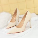 BIG TREE SHOES 6122-5 Korean Style Fashionable Slim Fit Sweet High Heels Stiletto Heel Low-Cut Pointed-Toe Shoes Women's Shoes - Image 4