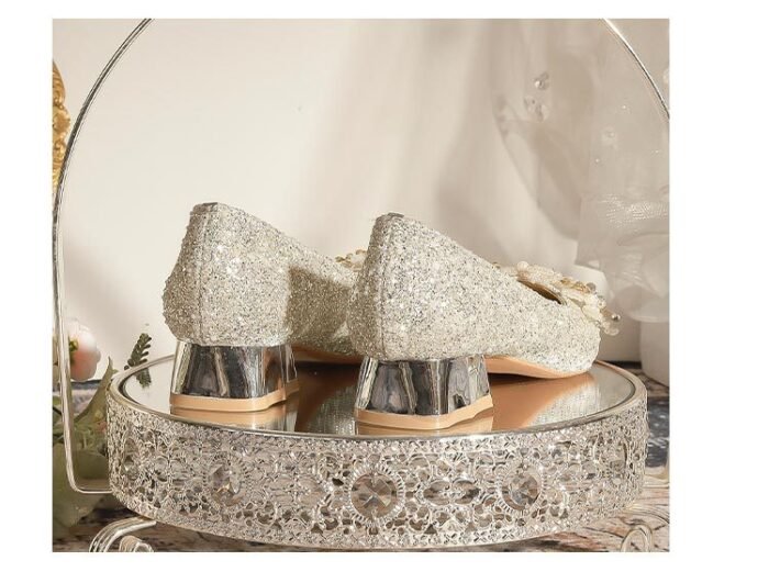 3119-7 French Wedding Shoes Bridal Women's Shoes Xiuhe Main Wedding Bridesmaid Shoes Crystal High Heels - Image 5