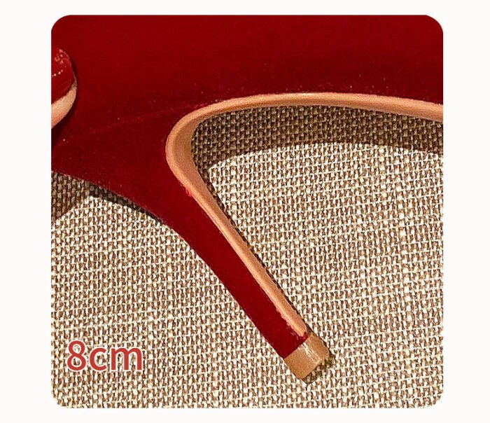 Runnig heels Runnig heels 878-62 Bridal Shoes Wedding Dress Red High Heels Women New Single Layer Shoes Large and Small Size - Image 6