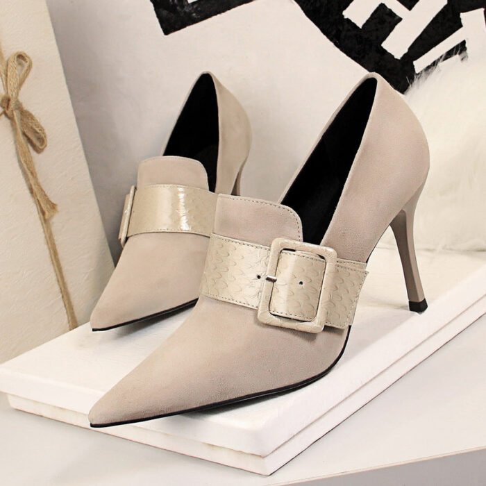 955-12Elegant and pointy women's fashion shoes-Bigtree shoes - Image 3