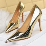 18249-1Fashion high heel women's pointed  shoes-Bigtree shoes
