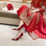 C888-12 Red Wedding Shoes Bridal Shoes Women's 2022 Spring New High Heels Xiuhe Main Wedding Dress Not Tired Feet Single - Image 4