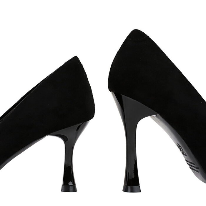 Bigtree Shoes 3767-1 European and American Style Simple and Thin Banquet High Heels Wine Glass Heel Super High Heel Suede Shallow Mouth Pointed-Toe Women's Shoes - Image 4