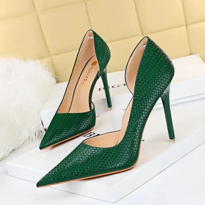 1363-1Simple and fashionable European and American pointed women's shoes-Bigtree shoes - Image 1