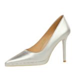 BIGTREE SHOES 3255-13 Women's Shoes Stiletto Super High Heels Shallow Pointed Toe Waterproof Platform Single Shoes - Image 5