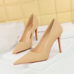 1198-1 Retro Europe and America Fashion Thinner Banquet High Heels Women's Shoes Stiletto Heel Low-Cut Pointed-Toe Shoes - Image 2