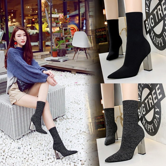 3128-2European and American Style Versatile Fashion Women's Shoes-Bigtree shoes - Image 3