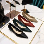 1722-1 Korean Style Spring and Autumn Ol Commuter Shoes Mid Heel Skim-Fit Stylish Low Heel Pointed Toe Shallow Mouth All-Matching Comfortable Women's Shoes - Image 2