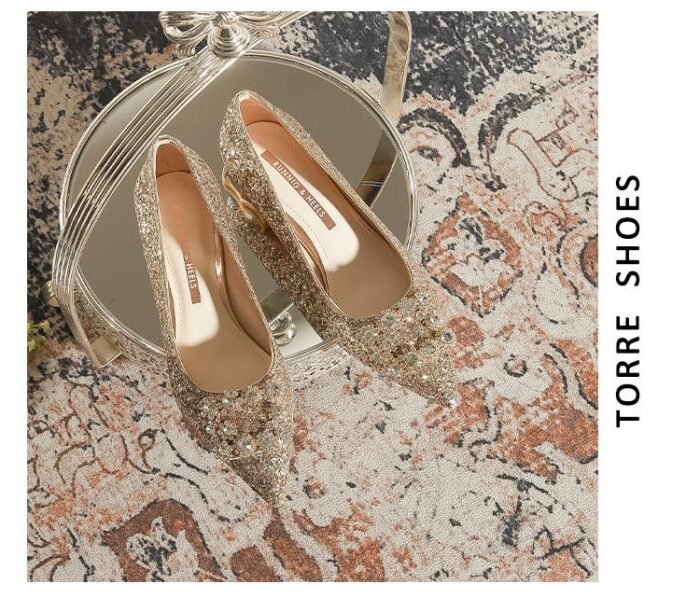 3119-5 French Wedding Shoes Bridal Women's Shoes Xiuhe Main Wedding Dress Bridesmaid Shoes High-Grade Crystal High Heels Annual Meeting - Image 7