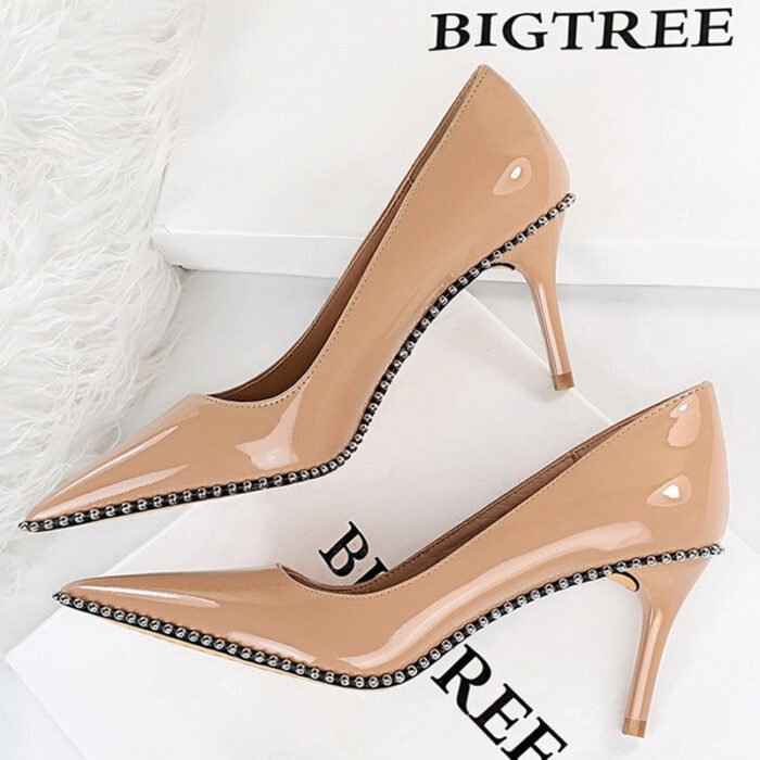 9611-A2Fashion high heel women's pointed sexy shoes-Bigtree shoes - Image 3