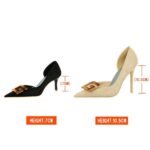 6168-A2 Square buckle high heels party shoes-Bigtree shoes - Image 6