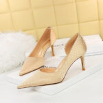 3165-A1Snake women's high heels green high heels pointed non-slip women's shoes -Bigtree shoes