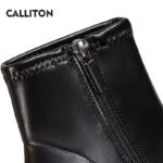 1838-3 Zipper Slender High Heel Short Sleeve Black Ankle Women's Rhinestone Short Boots-Bigtree shoes - Image 5