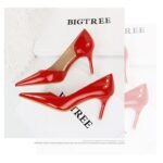 638-A5Fashionable thin heel high heels, bright patent leather, shallow cut single shoes-Bigtree shoes - Image 3