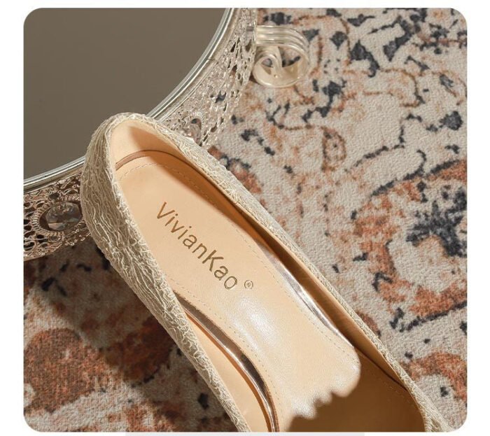 840-105 Crystal Flowers Wedding Shoes Niche Wedding Dress Xiuhe Dress Two-Way Bridal High Heels Stiletto Heel - Image 11