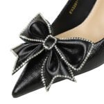 BIGTREE SHOES 3391-ah53 European and American Style Banquet Women's Shoes Stiletto Heel Shallow Mouth Pointed Toe Rhinestone Bow Pumps High Heels - Image 3
