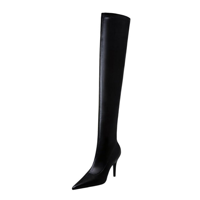 BIG TREE SHOES 9822-3 European and American Style Fashion Sexy Nightclubs Thinner High Heel Pointed Toe Pedicure Skinny Leg over-the-Knee Boots Female Boots - Image 5