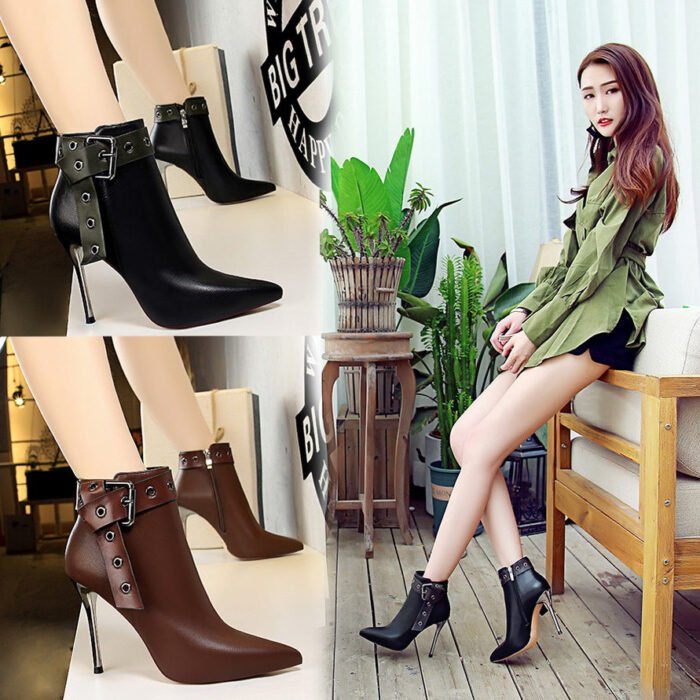 8663-3Simple and fashionable European and American pointed women's shoes-Bigtree shoes - Image 1