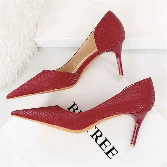 1363-A1Women's shoes Fashion pointed women's stiletto shoes-Bigtree shoes - Image 4