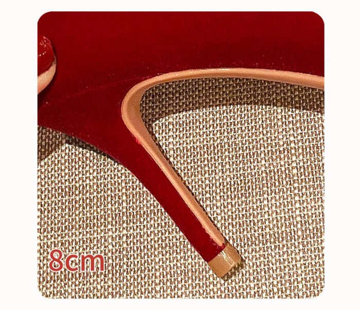 Runnig heels Runnig heels 878-23 Wedding Shoes Wedding Dress Red High Heels Women New Single Layer Shoes - Image 8
