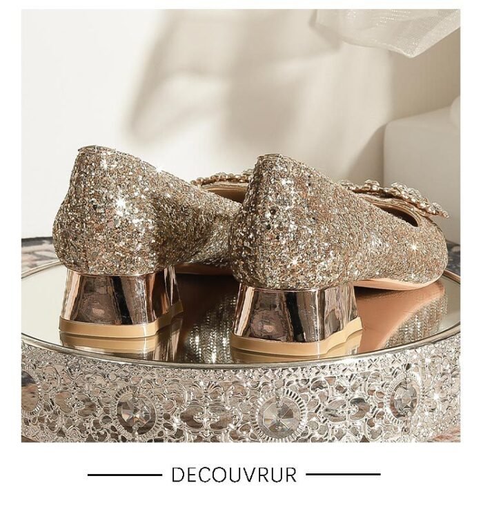 3119-5 French Wedding Shoes Bridal Women's Shoes Xiuhe Main Wedding Dress Bridesmaid Shoes High-Grade Crystal High Heels Annual Meeting - Image 11