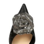 BIGTREE SHOES 8238-H52 National Style Women's Shoes Banquet High Heels Shallow Mouth Pointed Toe Side Hollow Rose Rhinestone Flower Shoes Women - Image 4