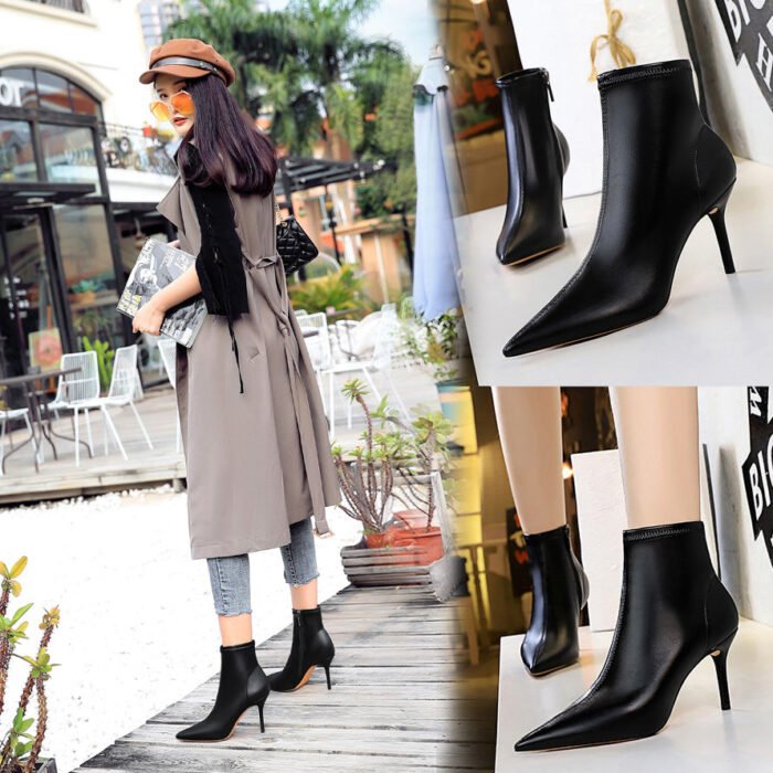 8788-2Simple and fashionable European and American pointed women's shoes-Bigtree shoes - Image 3