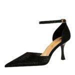 8323-1 Retro Europe and America Stiletto Heel Shallow Mouth Pointed Stone Pattern Hollow Hollow Strap Women's Sandals - Image 4