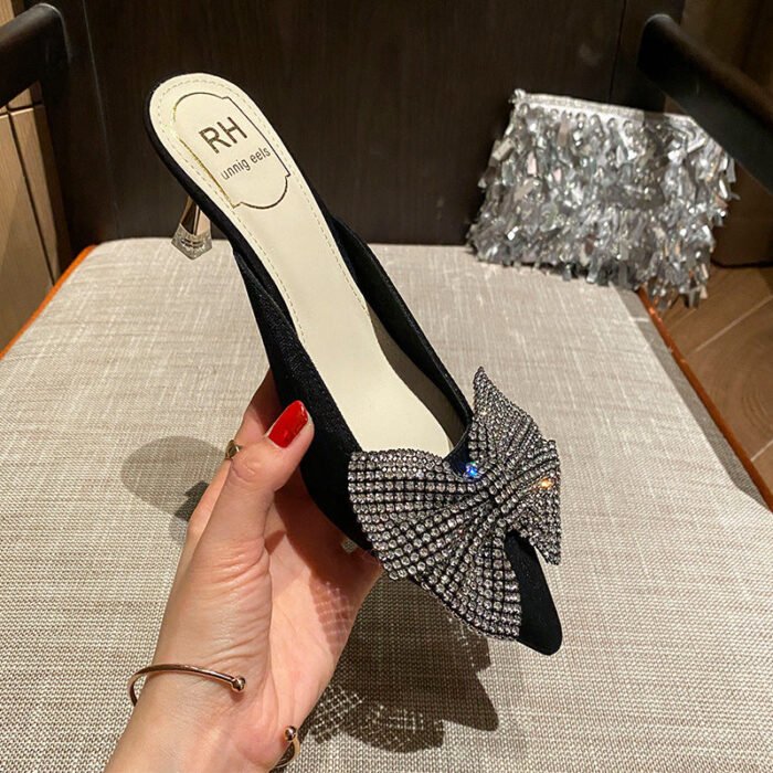 RHunnig eels -C698-98 Pumps Women's Spring and Autumn 2022 New Stiletto Slippers Pointed Toe Low-Cut Shoes Pumps Large and Small Size 32-Size 43 - Image 2