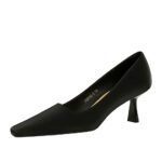BIG TREE SHOES 6183-2 European and American Style Simple Stiletto Heel Satin Low-Cut Square Toe Women's Shoes Business OL All-Matching High Heels Pumps - Image 5