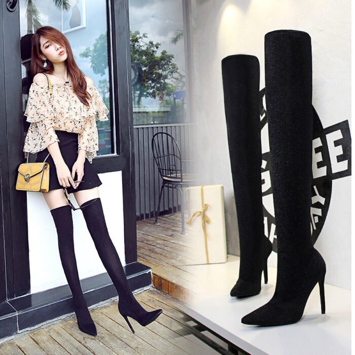 125-1Fashion high heel women's pointed sexy shoes-Bigtree shoes - Image 4
