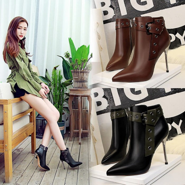 8663-3Simple and fashionable European and American pointed women's shoes-Bigtree shoes - Image 2