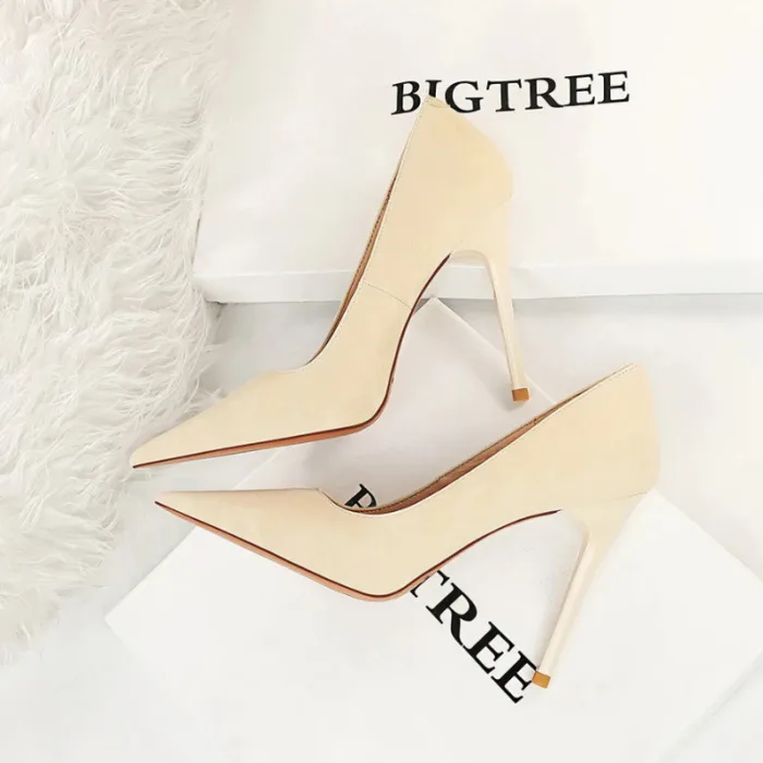 3169-2Sexy European and American pointed women's shoes-Bigtree shoes - Image 6