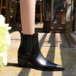 009-1 European and American pointed women's shoes-Bigtree shoes