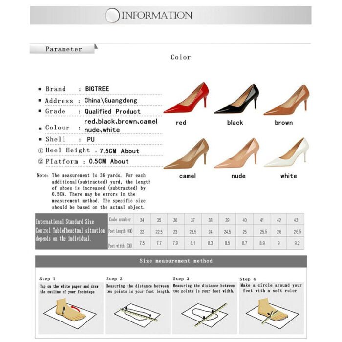 9511-A6Elegant and pointy women's fashion shoes-Bigtree shoes - Image 6