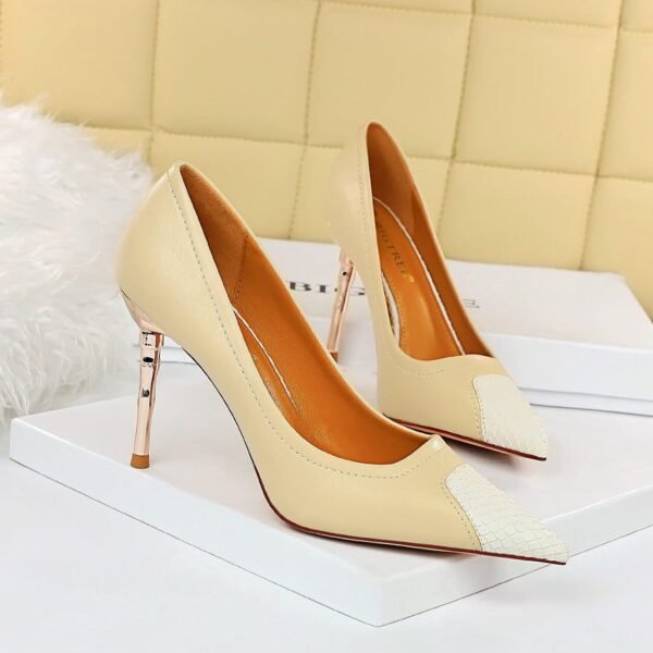 869-8Simple and fashionable European and American pointed women's shoes-Bigtree shoes