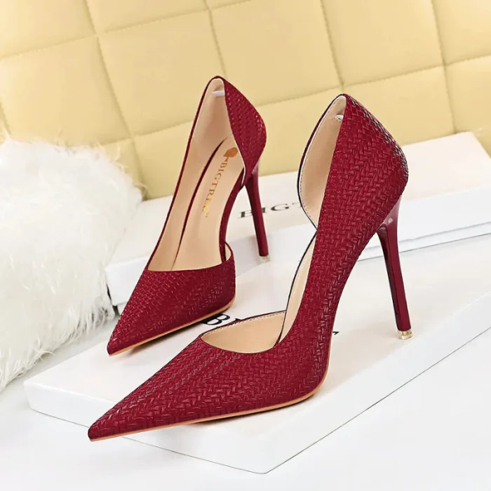 1363-1Simple and fashionable European and American pointed women's shoes-Bigtree shoes - Image 2