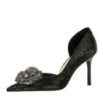 BIGTREE SHOES 8238-H52 National Style Women's Shoes Banquet High Heels Shallow Mouth Pointed Toe Side Hollow Rose Rhinestone Flower Shoes Women - Image 5