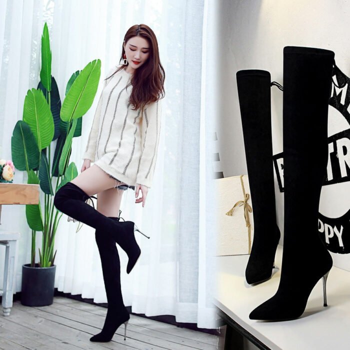 8663-5Simple and fashionable European and American pointed women's shoes-Bigtree shoes - Image 1