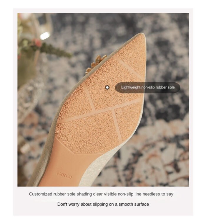 5118-6 Chunky Heel High Heels Women's New Wedding Shoes High-Grade Wedding Women's Shoes - Image 10